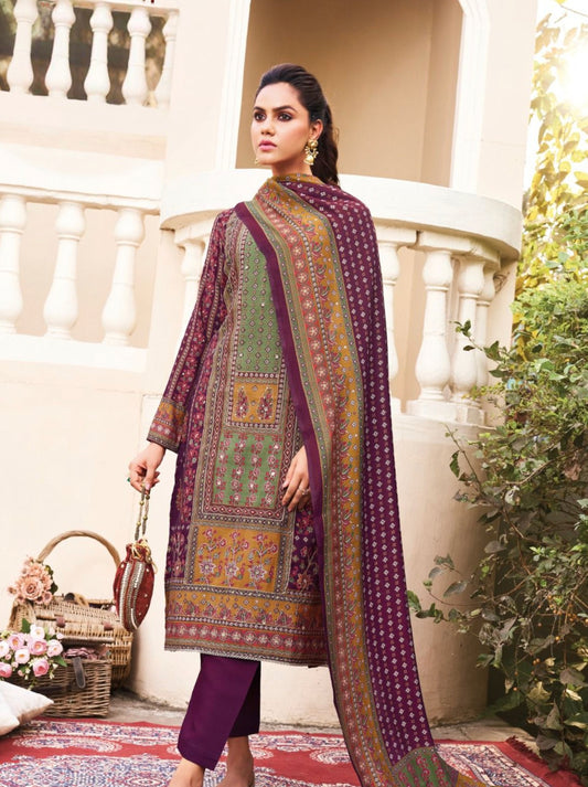 KANCHAN MODAL SILK HAND EMBROIDERY SUIT