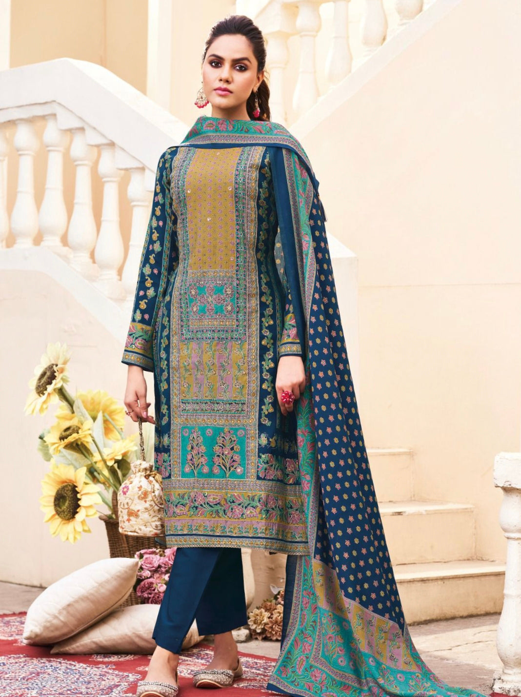 KANCHAN MODAL SILK HAND EMBROIDERY SUIT