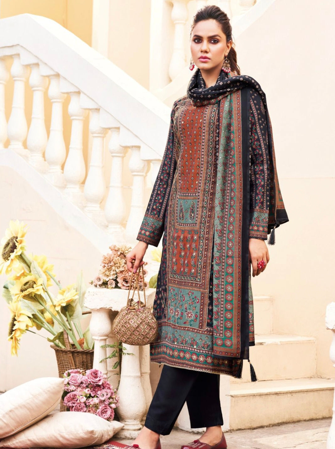 KANCHAN MODAL SILK HAND EMBROIDERY SUIT