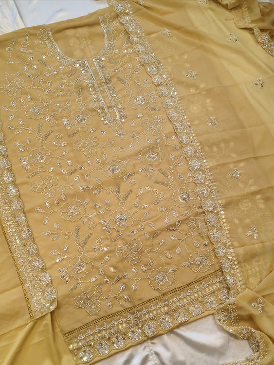 GEORGETTE CUTDANA HANDWORK SUIT