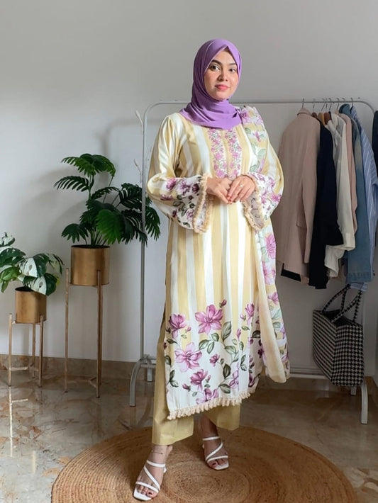 MERAKI COTTON EMBROIDERY READYMADE SUIT