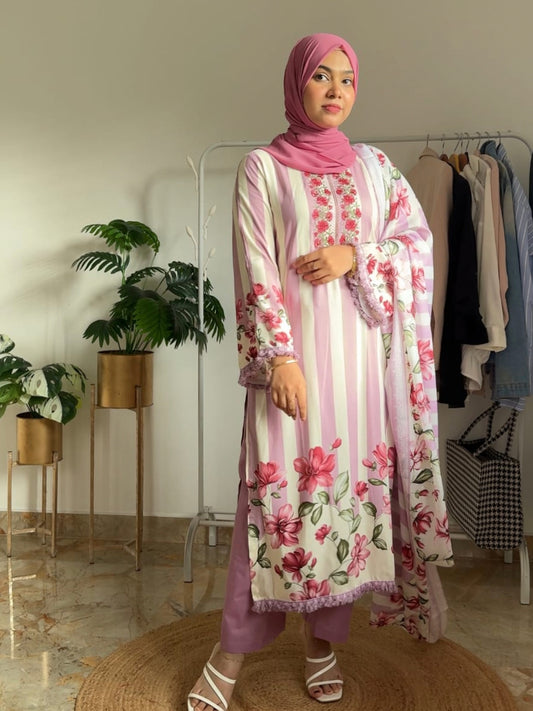MERAKI COTTON EMBROIDERY READYMADE SUIT