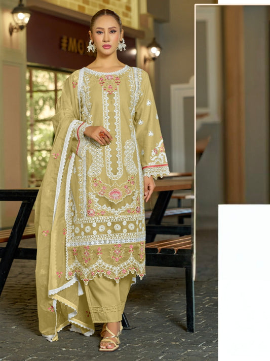 HANIA PURE COTTON EMBROIDERY SUIT 12