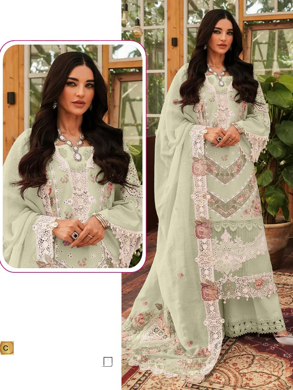 HANIA  PURE COTTON EMBROIDERY SUIT 10