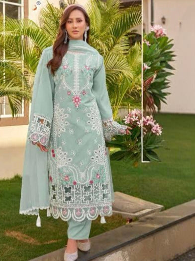 HANIA PURE COTTON EMBROIDERY SUIT 2017