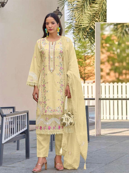 HANIA PURE COTTON EMBROIDERY SUIT 2013
