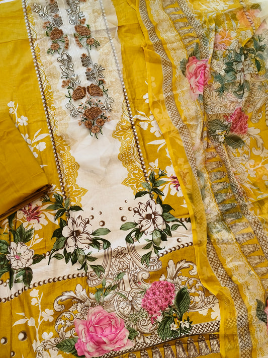 YELLOW COTTON PATCH SUIT