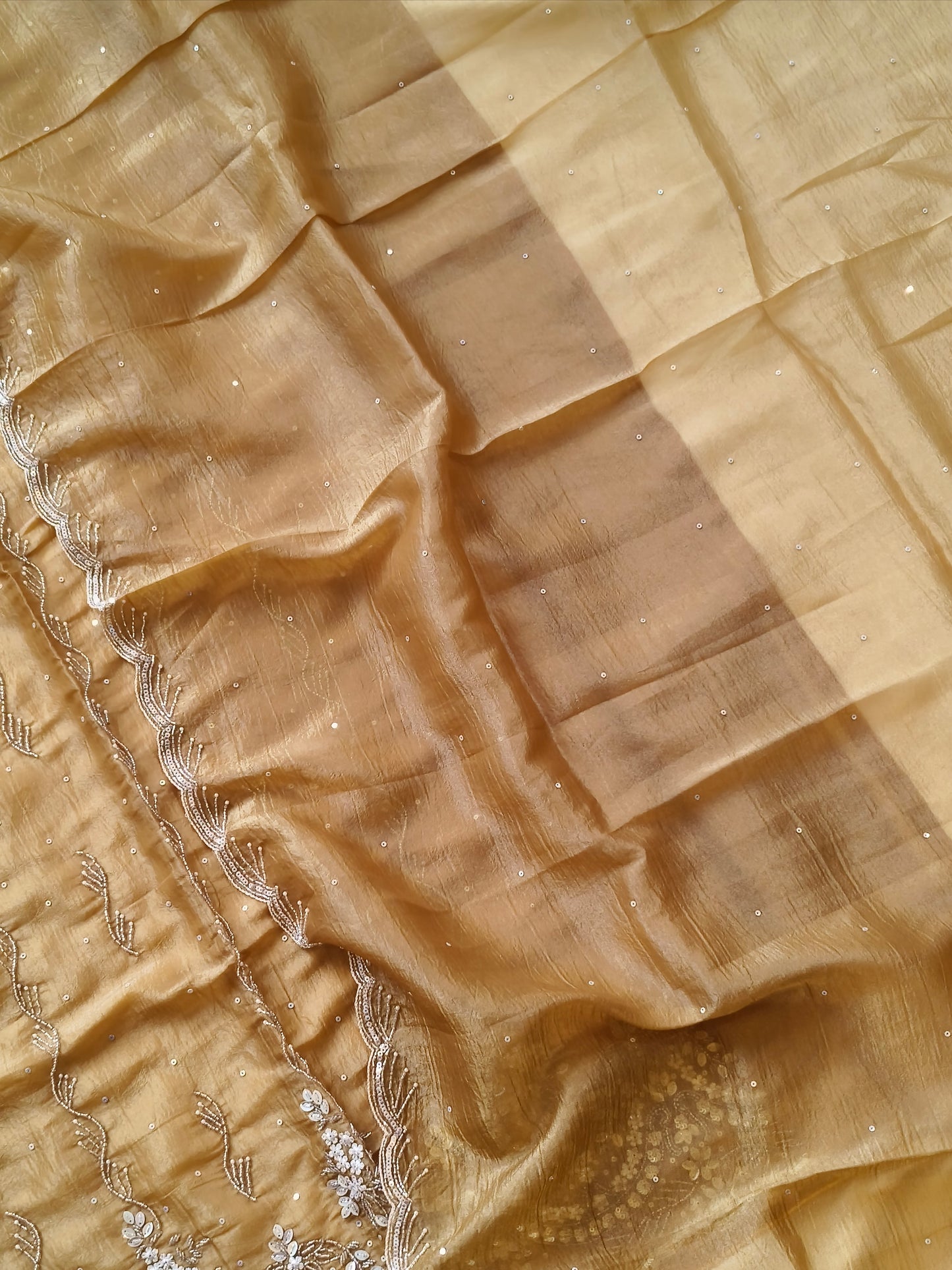 GOLD ZARQASH HAND EMBROIDERY SUIT 1