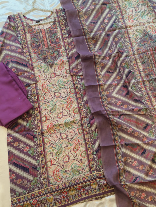 ZARA MUSLIN READYMADE SUIT 6 Q