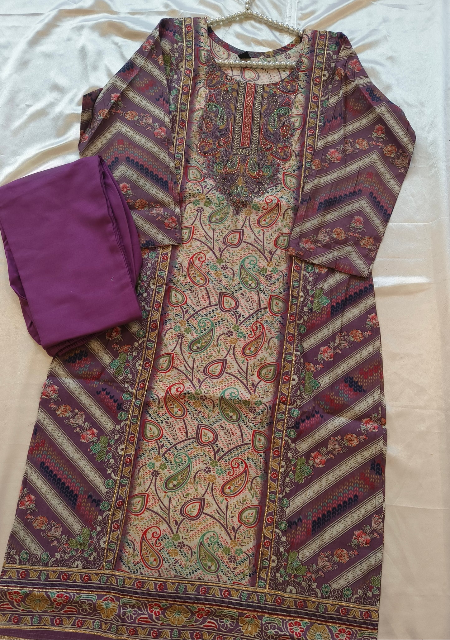 ZARA MUSLIN READYMADE SUIT 6 Q