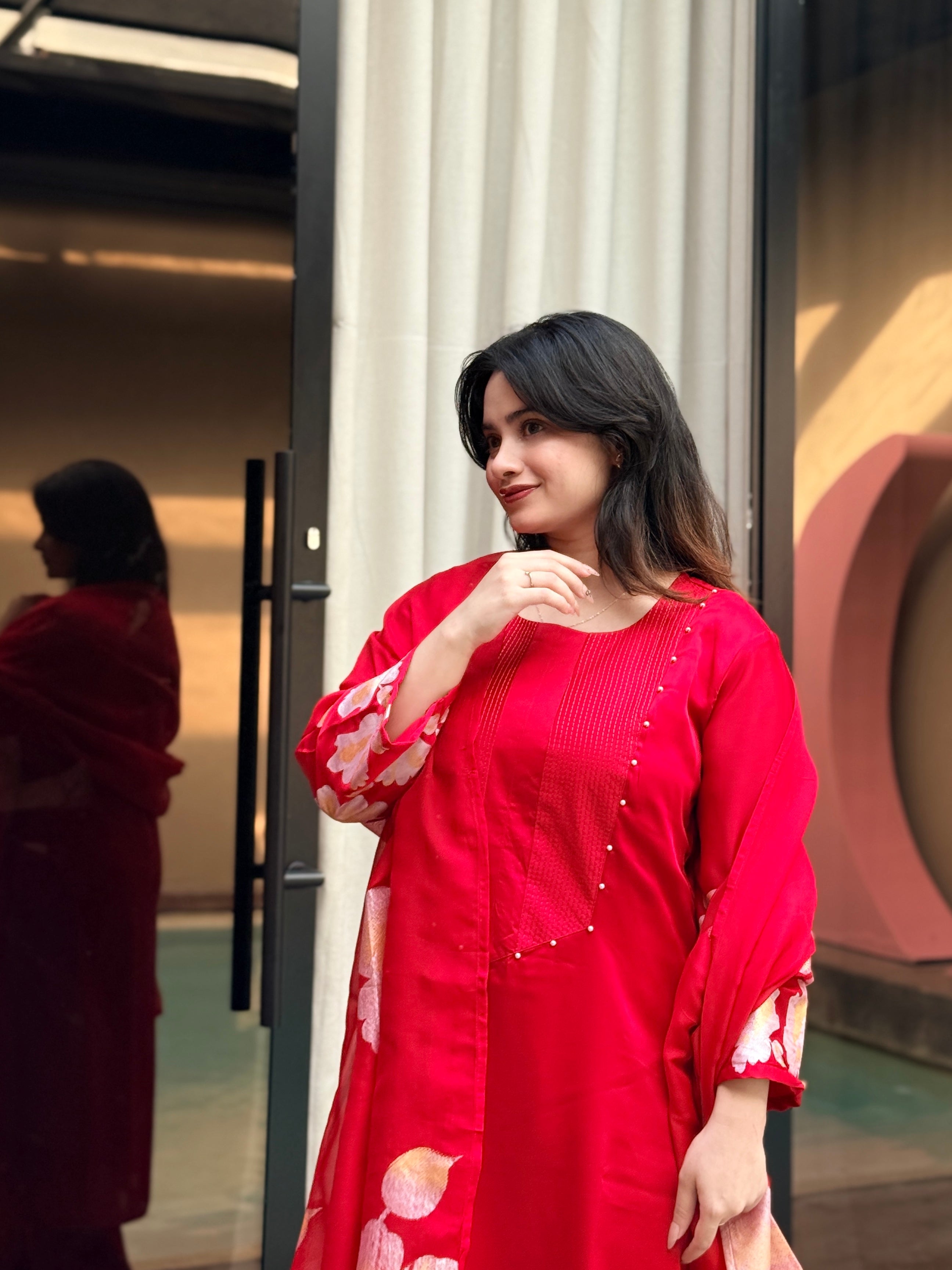 KAREENA RED READYMADE SUIT