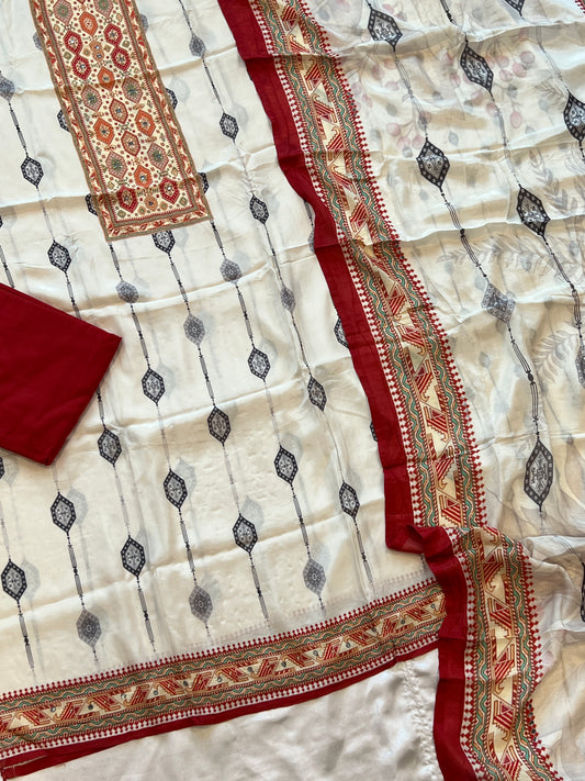 KAIRA MUSLIN HAND WORK EMBROIDERY SUIT 1