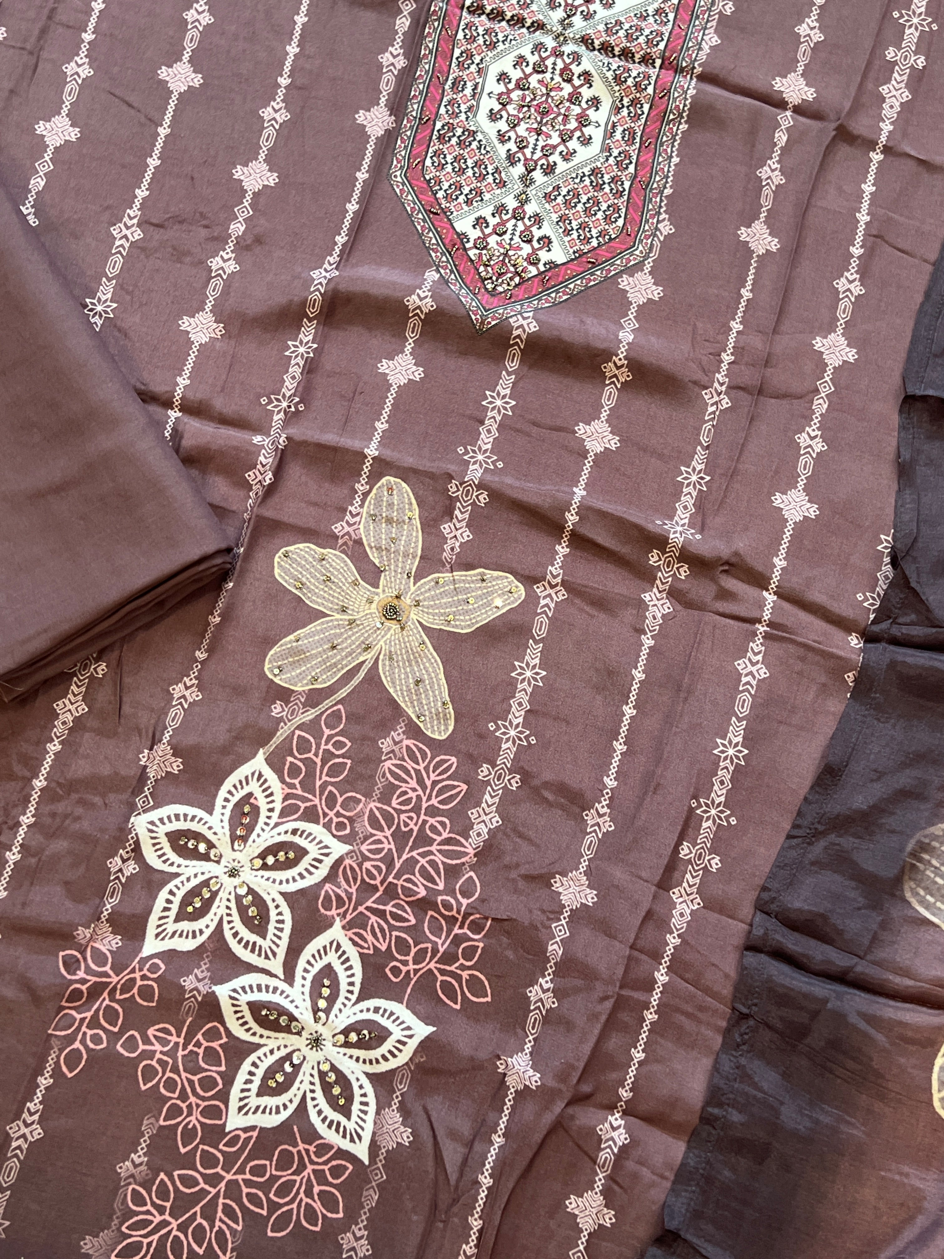 KAIRA MUSLIN HAND WORK EMBROIDERY SUIT 5 R