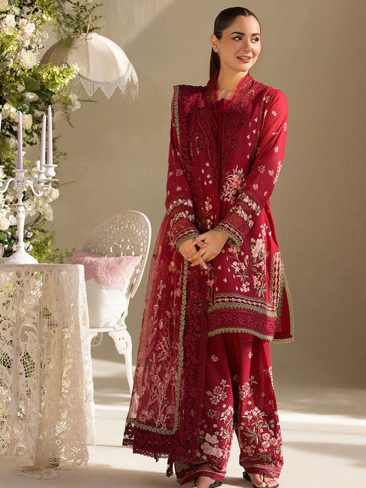 HANIA RED COTTON PATCH SUIT