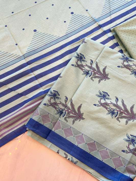 GREEN  ELEGANCE PURE COTTON PRINTED SUIT