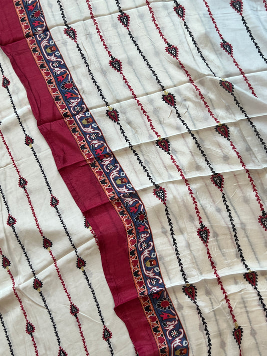 KAIRA MUSLIN HAND WORK EMBROIDERY SUIT 6 Q