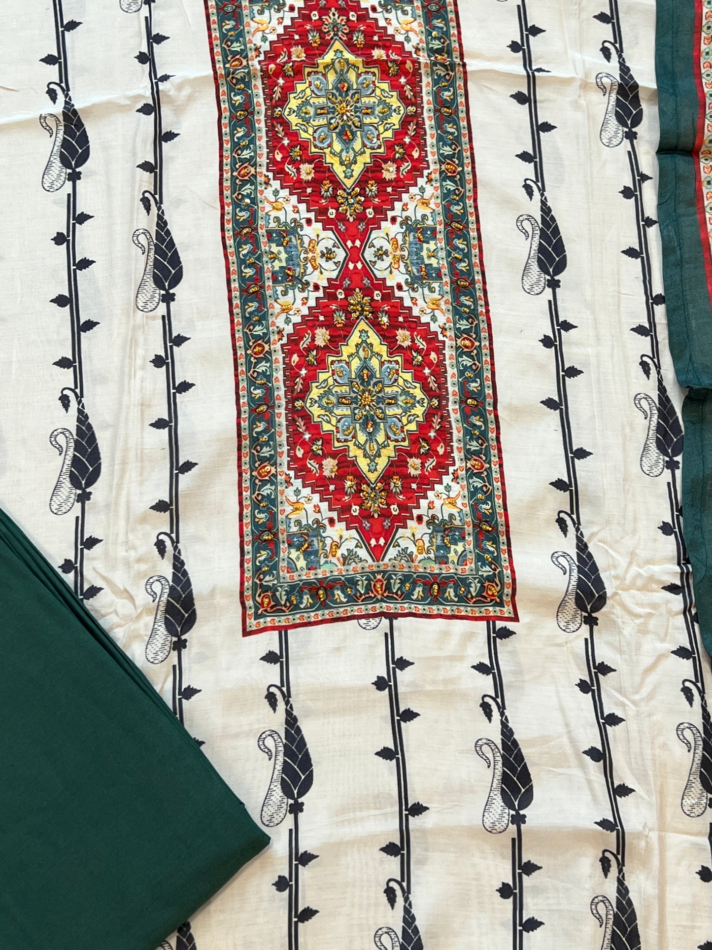 KAIRA MUSLIN HAND WORK EMBROIDERY SUIT 2 Q
