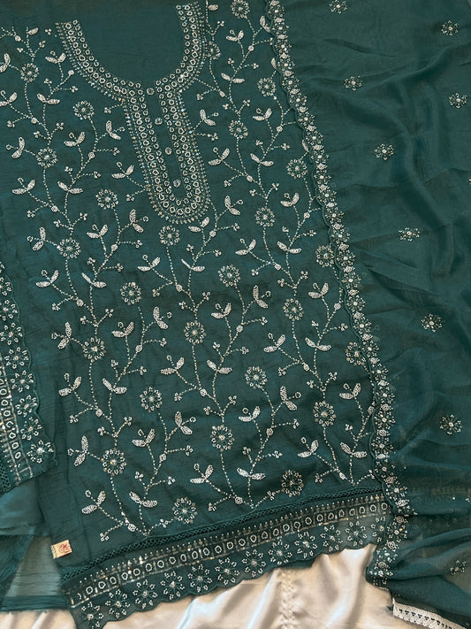 GEORGETTE CUTDANA HANDWORK SUIT