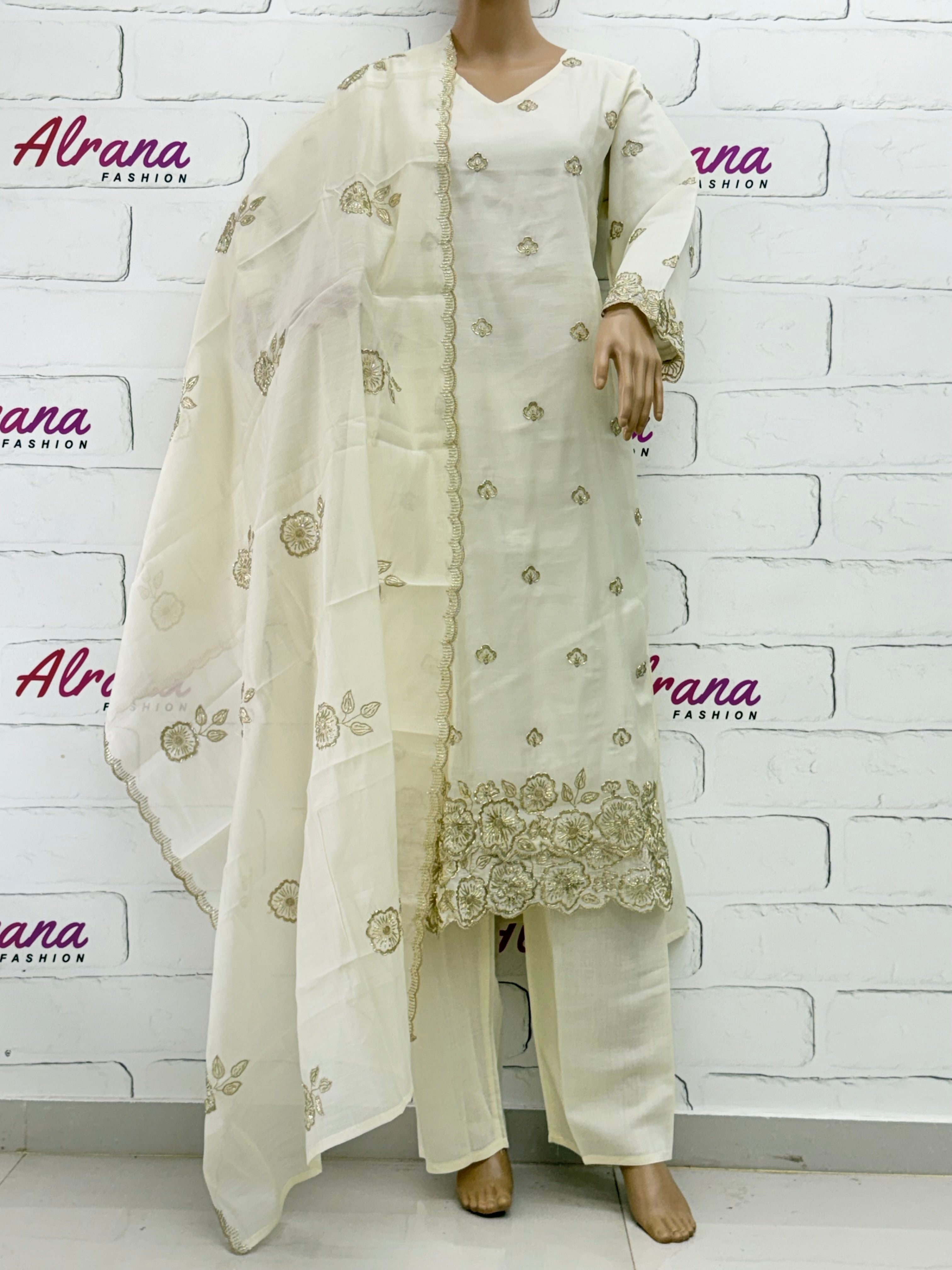MUL CHANDERI HANDWORK SUIT 7 Q