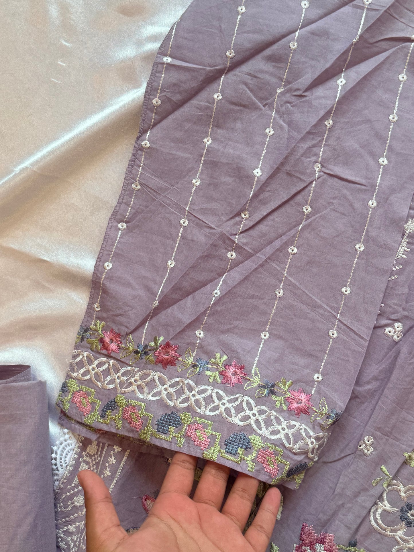 SOBIA LAVENDER COTTON  PATCH SUIT Q 6