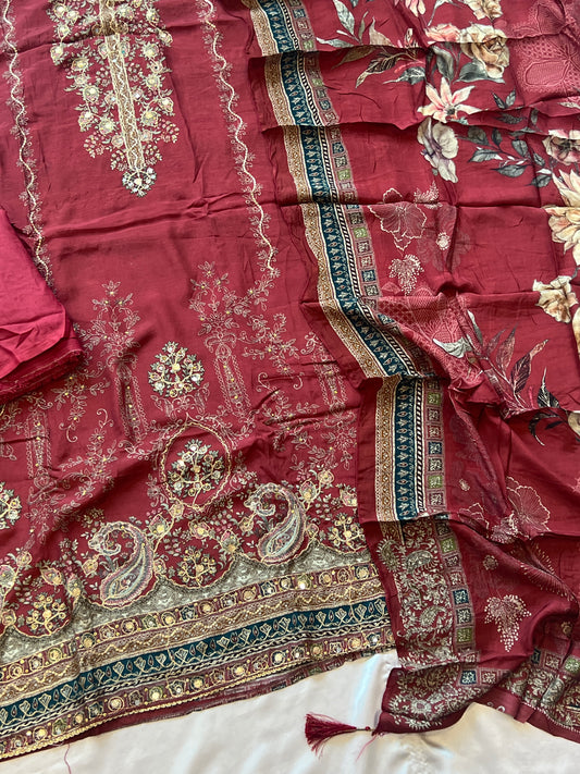 MUSLIN EMBROIDERY SUIT 246