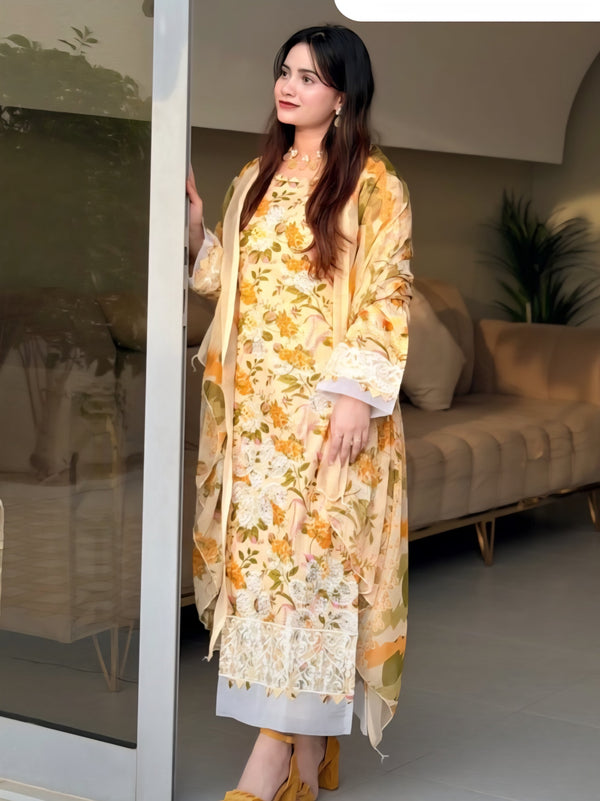 HARSHA YELLOW READYMADE SUIT Q