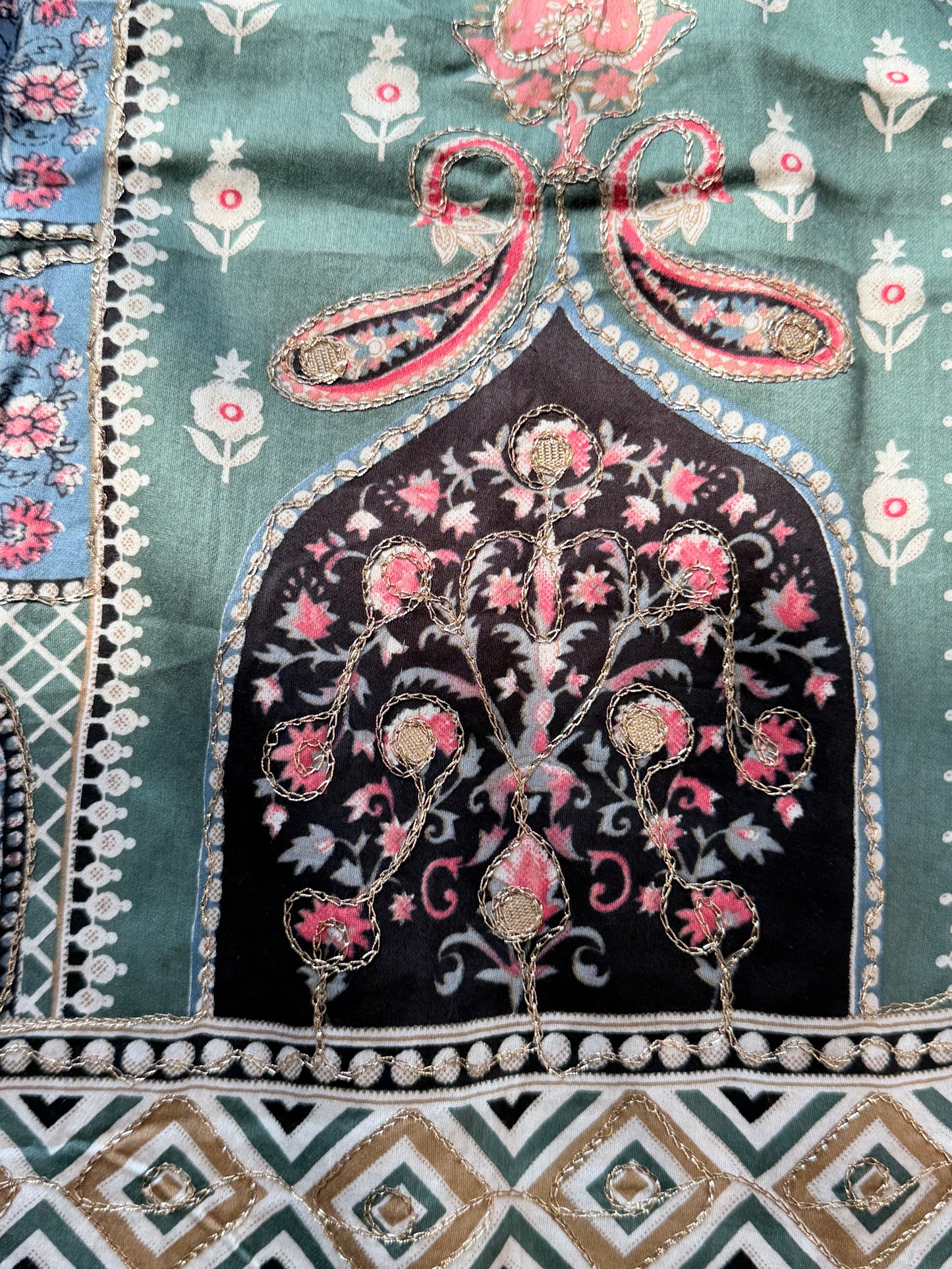 JHILMIL MUSLIN READYMADE GREEN SUIT 10 Q