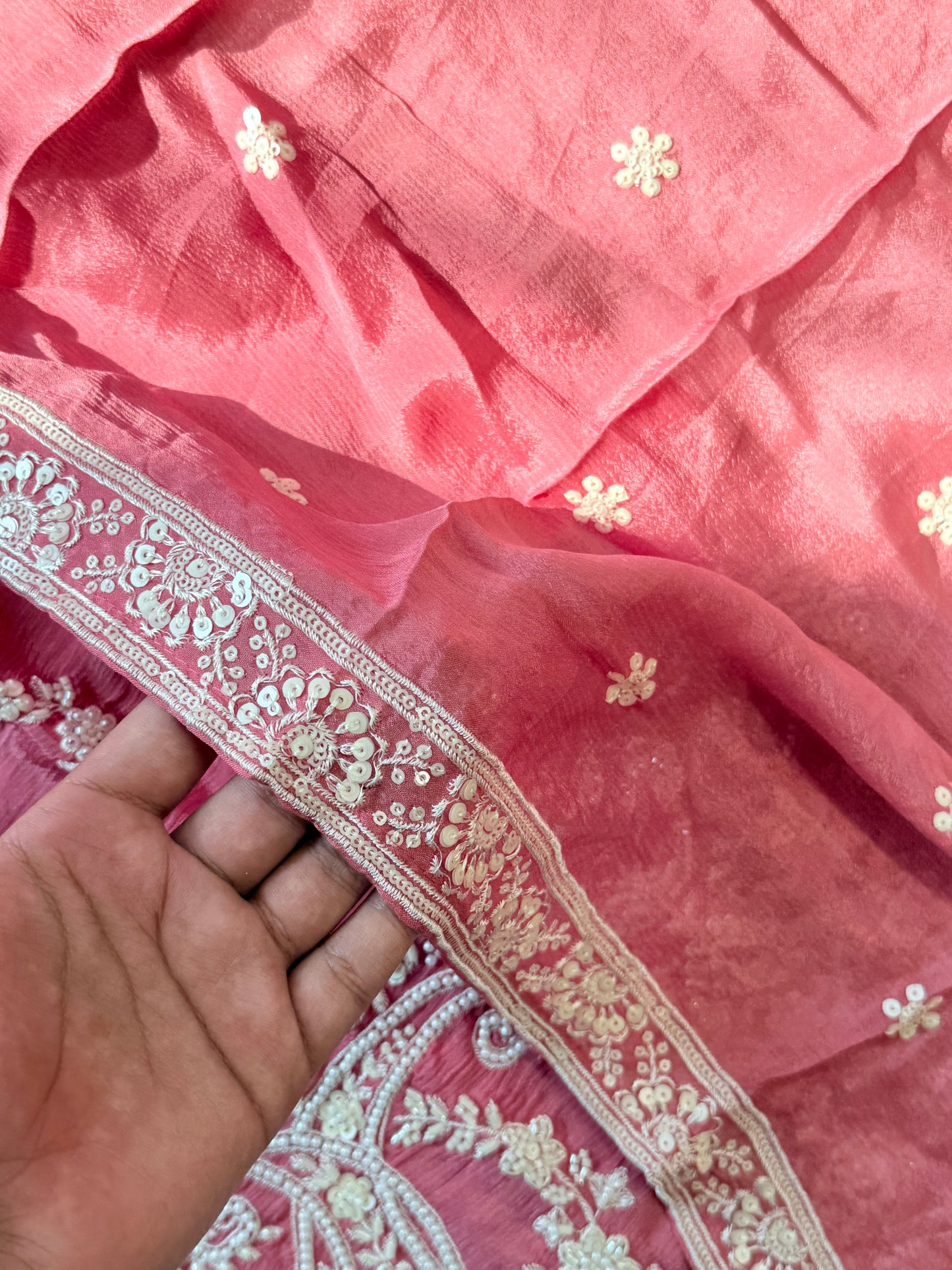 HAYA PURE GEORGETTE CO-ORD SET READYMADE Q