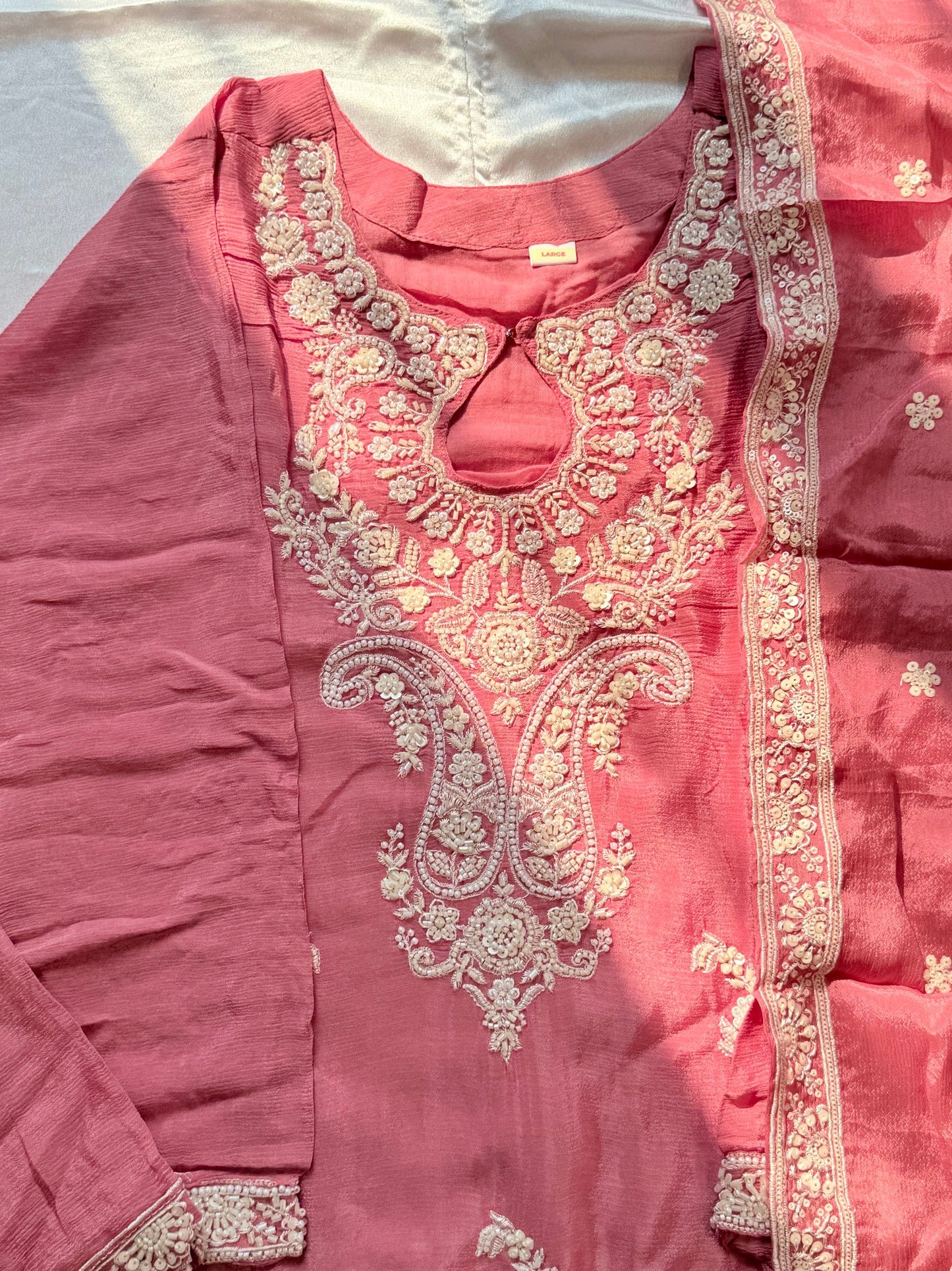 HAYA PURE GEORGETTE CO-ORD SET READYMADE Q