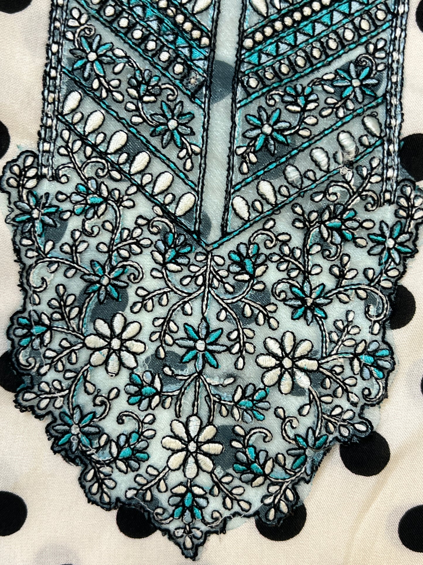 POLKA DOT COTTON READYMADE SUIT 3 Q