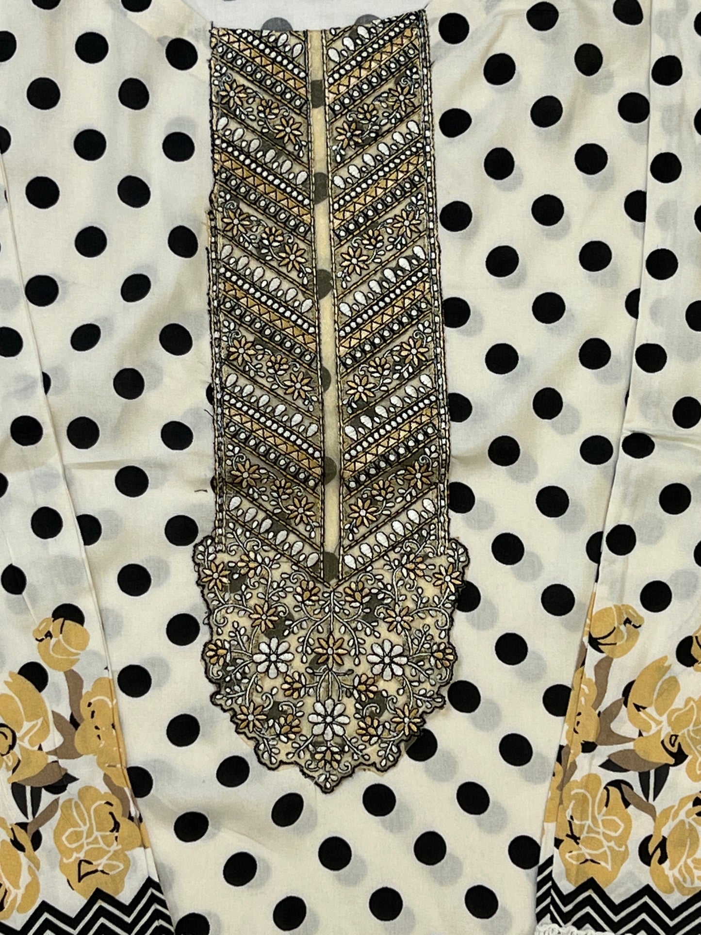 POLKA DOT COTTON READYMADE SUIT 4 Q