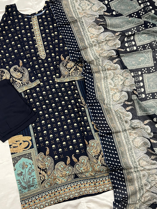 PAISLEY COTTON EMBROIDERY READYMADE SUIT 6 Q