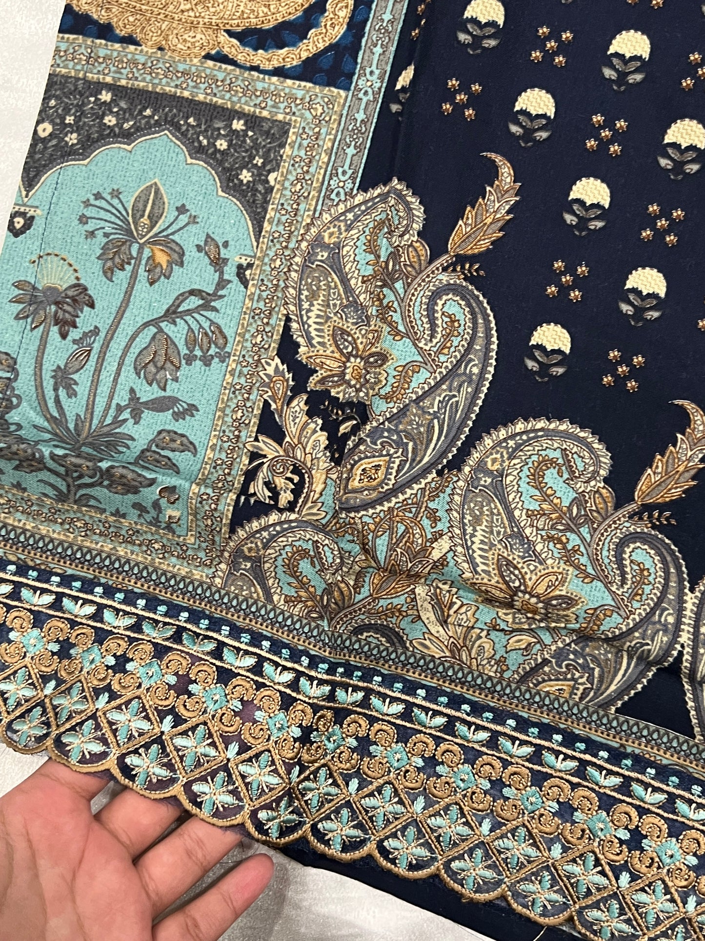 PAISLEY COTTON EMBROIDERY READYMADE SUIT 6 Q