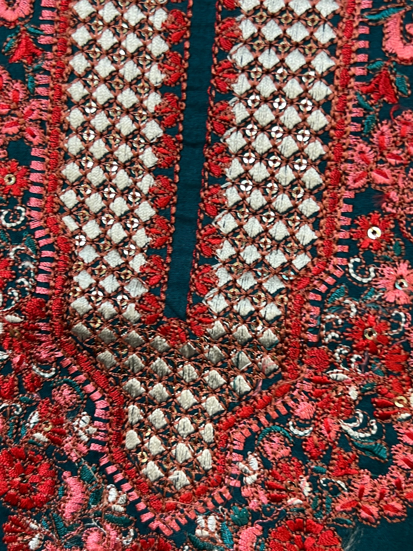 CASMERE COTTON EMBROIDERY READYMADE SUIT 4 Q