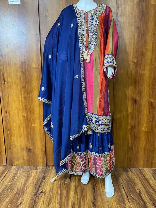 RAHI CHINNON SILK READYMADE SUIT Q