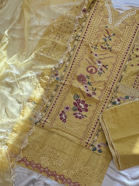 RAAHI PURE COTTON EMBROIDERY SUIT
