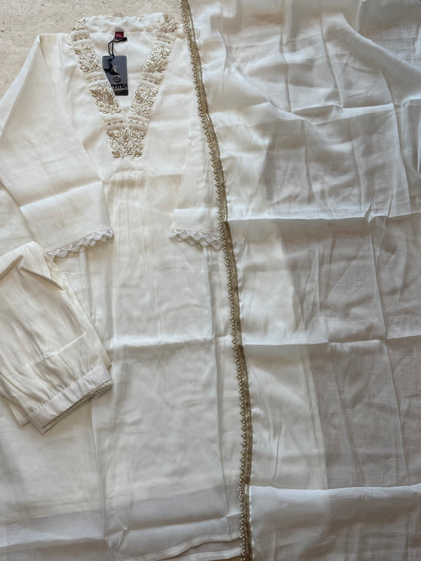 MUL CHANDERI HANDWORK SUIT 7