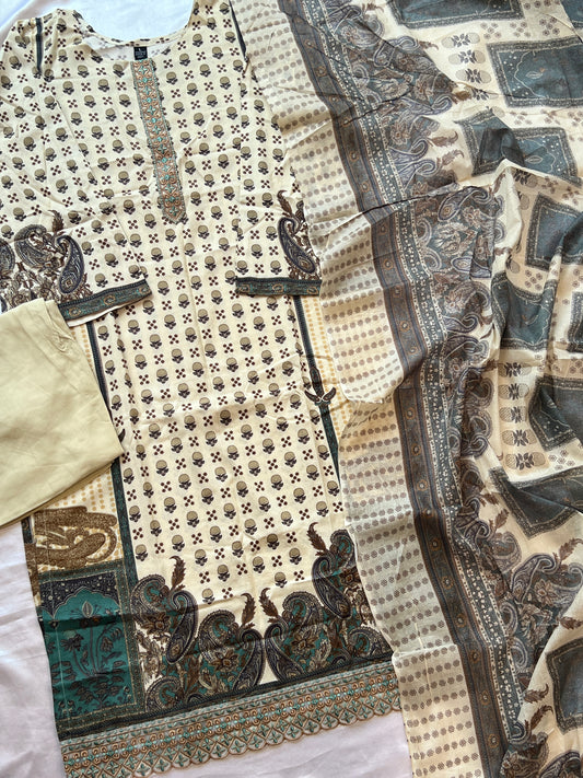 PAISLEY COTTON EMBROIDERY READYMADE SUIT 1 Q