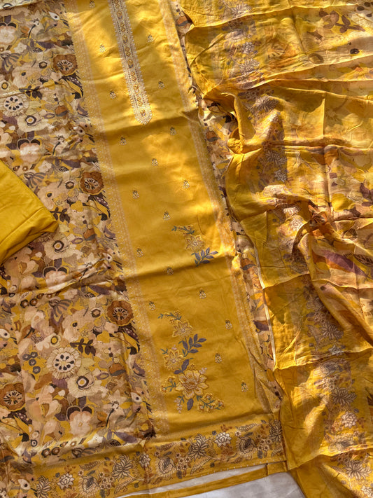 AARANYA MUSTARD LAWN EMBROIDERY SUIT 4 Q