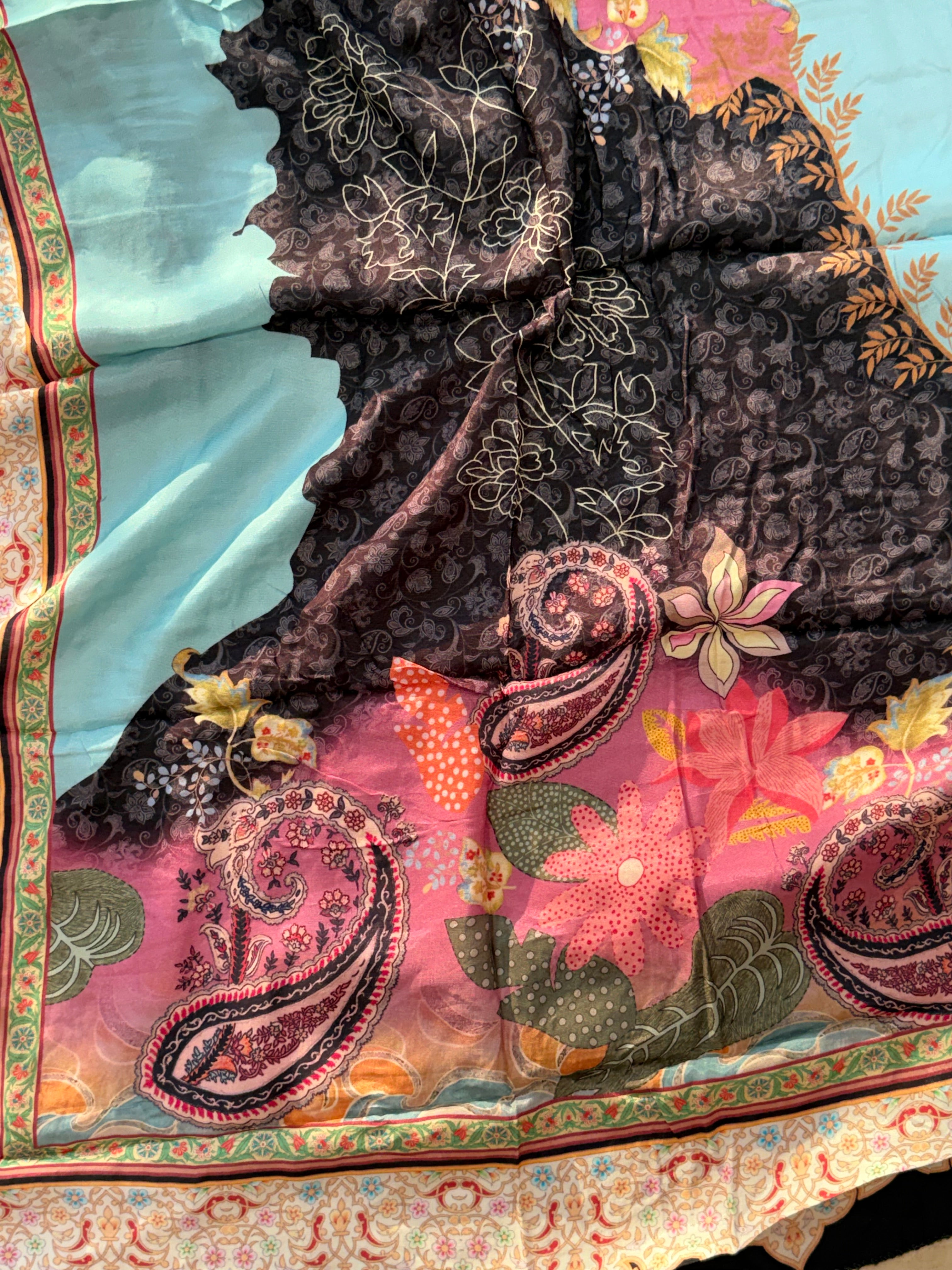 MUSLIN HAND EMBROIDERY SUIT 282 Q