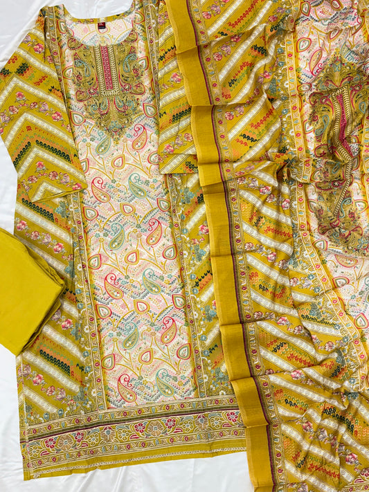 ZARA MUSLIN READYMADE SUIT 7 Q