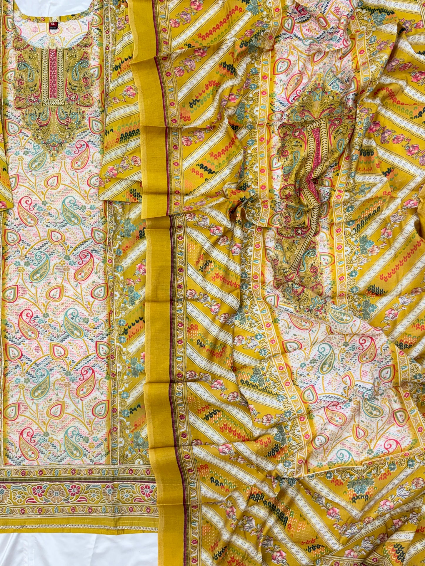 ZARA MUSLIN READYMADE SUIT 7 Q