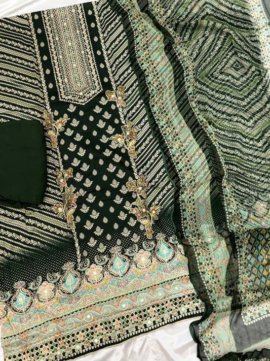 ZEENAT COTTON EMBROIDERY SUIT 1 Q