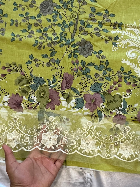 COTTON EMBROIDERY PATCH SUIT 1118