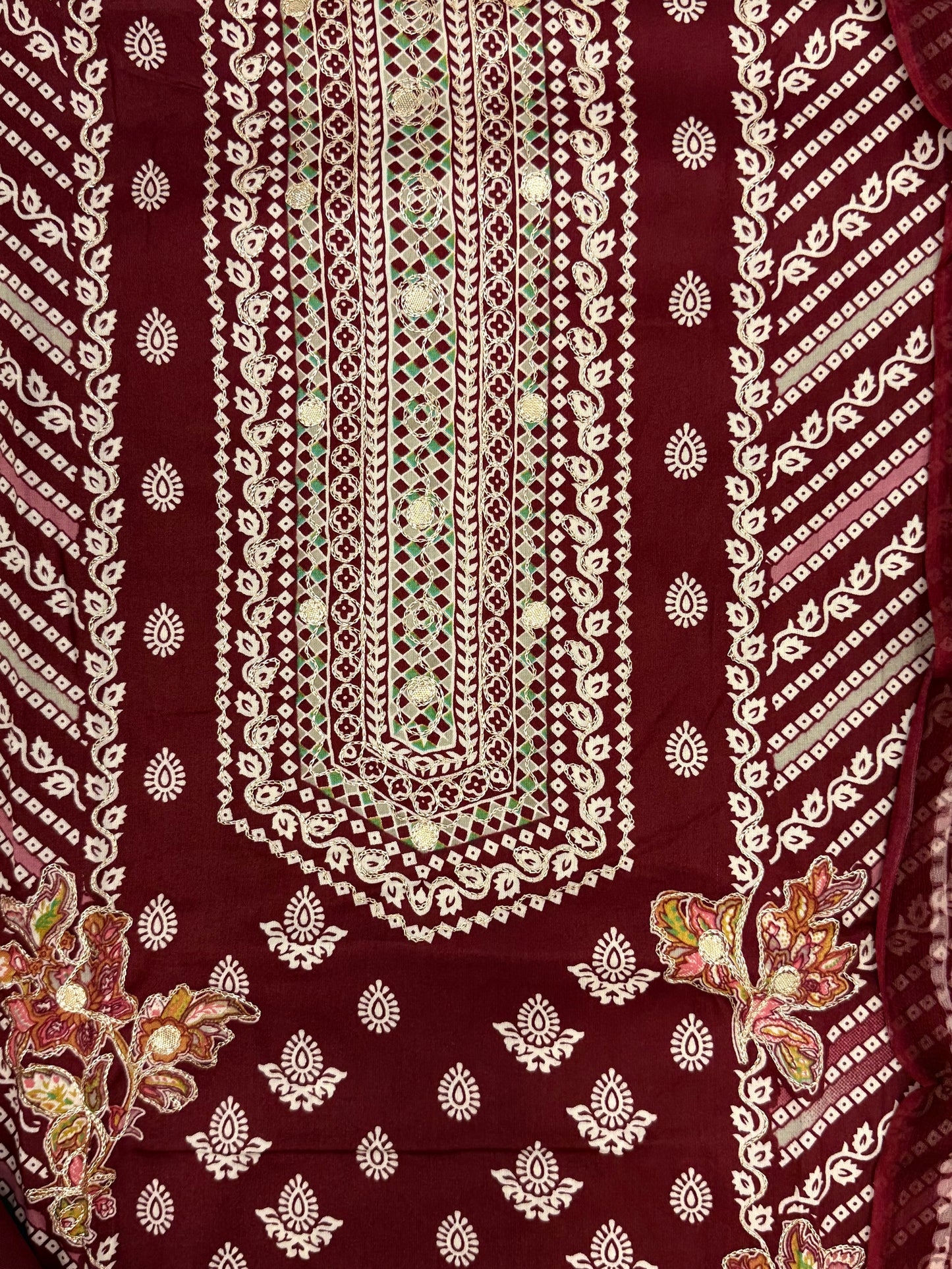 ZEENAT COTTON EMBROIDERY SUIT 2 Q