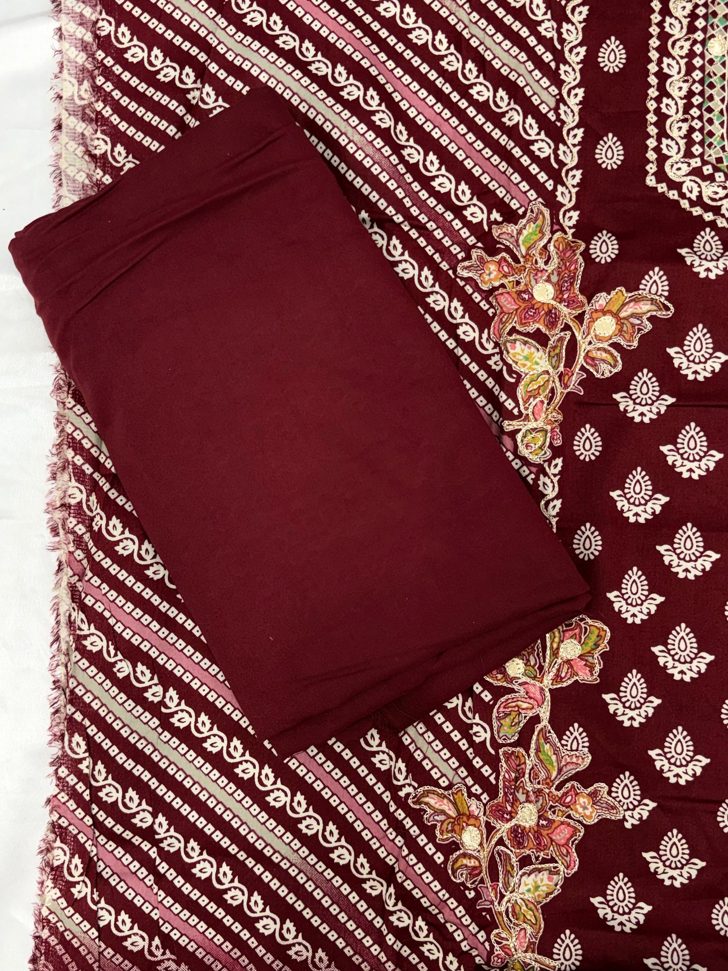 ZEENAT COTTON EMBROIDERY SUIT 2 Q