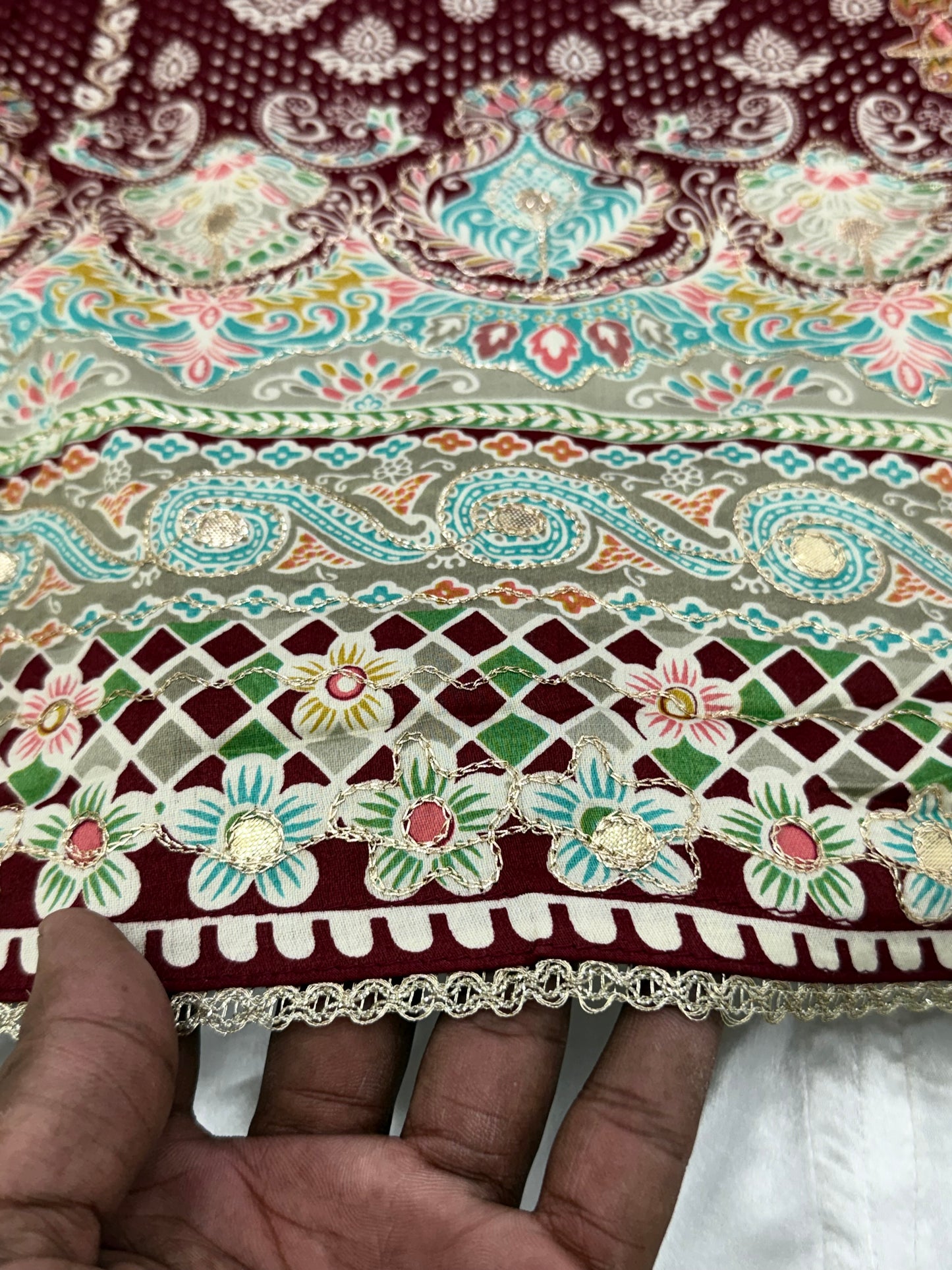 ZEENAT COTTON EMBROIDERY SUIT 2 Q