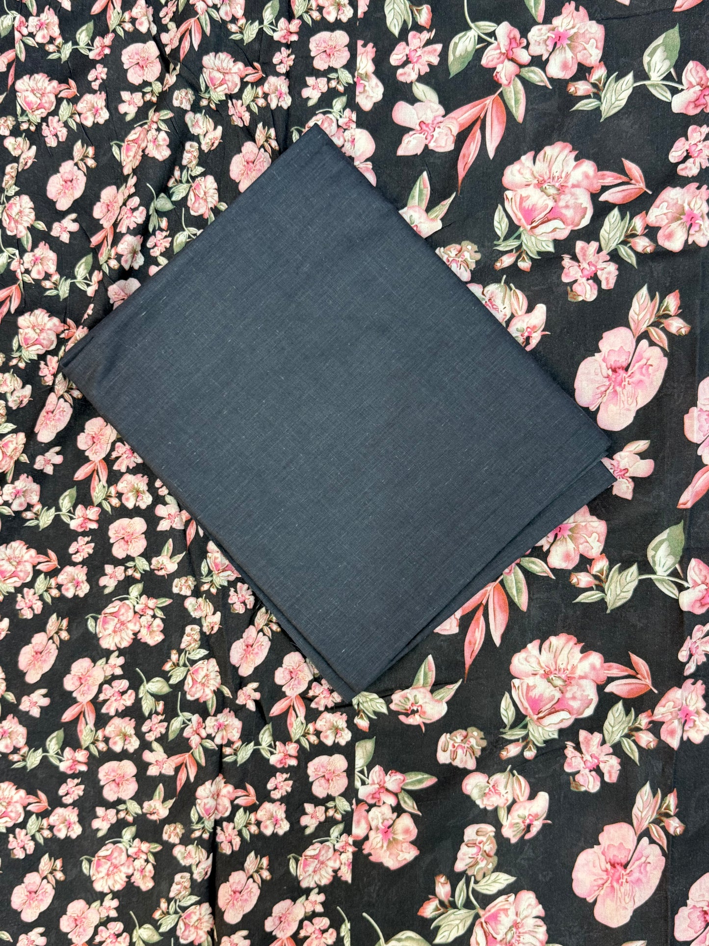 CASHMERE GREY COTTON EMBROIDERY SUIT Q