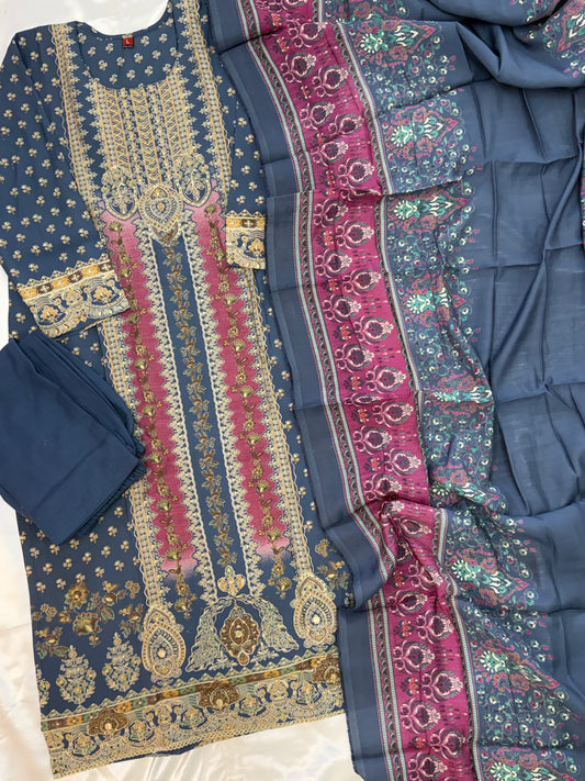 MUSLIN READYMADE SUIT 3 Q