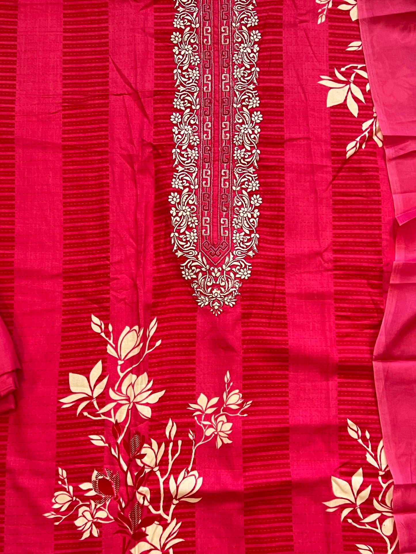 PINK AVATARA COTTON EMBROIDERY SUIT